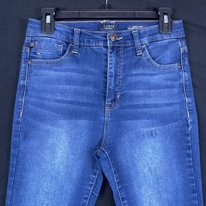 Curve Appeal Jeans Womens 4/27 Blue Medium Wash High Rise Essential Skinny